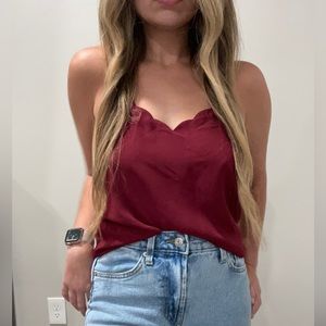 Express scalloped detail reversible tank top